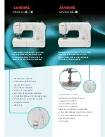 Preview for 2 page of Janome 2522LE Datasheet