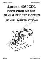 Janome 4030QDC Instruction Manual preview