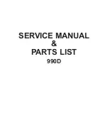 Janome 990D Service Manual preview