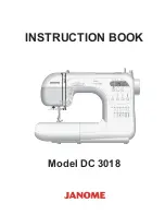 Предварительный просмотр 1 страницы Janome DC 3018 Instruction Book