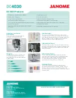 Предварительный просмотр 2 страницы Janome DC 4030 - Brochure