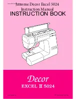 Janome Decor Excel 2 5024 Instruction Manual preview