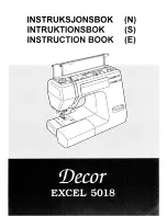 Janome Decor Excel 5018 Instruction Book preview