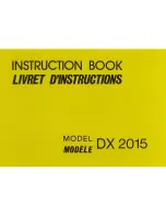 Janome DX 2015 Instruction Book preview