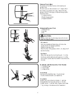 Preview for 7 page of Janome economy models Instruction Manual