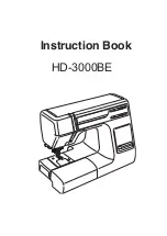 Janome HD-3000BE Instruction Book предпросмотр