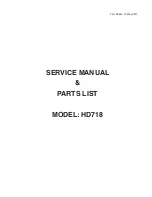 Preview for 1 page of Janome HD718 Service Manual