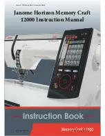 Janome Horizon Memory Craft 12000 Instruction Manual preview