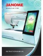 Janome Horizon Memory Craft 15000 Instruction Manual preview