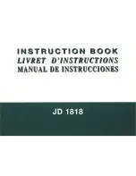 Janome JD 1818 Instruction Book preview