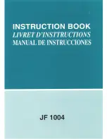 Janome JF 1004 Instruction Book preview