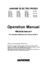 Janome JP-104 Operation Manual preview