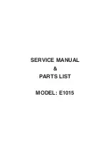 Janome JUNO E1015 Service Manual preview