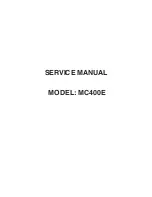 Janome MC400E Service Manual preview