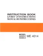 Preview for 1 page of Janome ME 4014 Instruction Manual