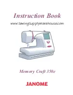 Preview for 1 page of Janome Memory Craft 350e Instruction Book