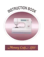 Janome memory craft 5700 Instruction Book preview