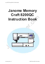 Janome Memory Craft 8200QC Instruction Book preview