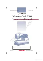 Janome MEMORY CRAFT 9500 Instruction Manual preview