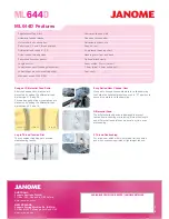 Preview for 2 page of Janome ML644D Brochure