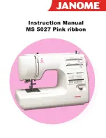 Janome MS 5027 Pink ribbon Instruction Manual preview