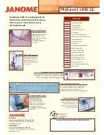 Preview for 2 page of Janome MYEXCEL 18W LE Brochure