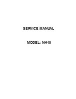 Janome NH40 Service Manual preview