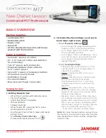 Janome Professional Continental M17 Lesson preview