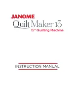 Janome Quilt Maker 15 Instruction Manual preview