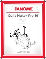 Janome Quilt Maker Pro 16 User Manual preview