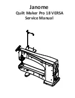 Janome Quilt Maker Pro 18 VERSA Service Manual preview