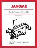 Janome Quilt Maker Pro 20 User Manual preview