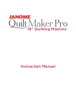 Janome QUILT MAKER PRO Instruction Manual preview