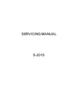 Janome S-2015 Servicing Manual preview