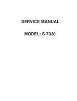 Janome S-7330 Service Manual preview