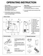 Preview for 1 page of Janome Sewing Machine Operating Instructions Manual