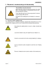 Preview for 8 page of Jansen 499.007 Operating Instructions Manual