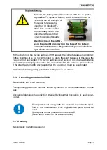 Preview for 21 page of Jansen 499.007 Operating Instructions Manual