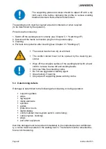 Preview for 22 page of Jansen 499.007 Operating Instructions Manual