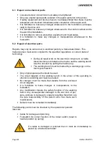 Preview for 24 page of Jansen 499.007 Operating Instructions Manual