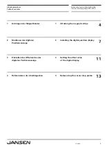 Preview for 3 page of Jansen RSL 3025 Operating Instructions Manual