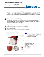 Предварительный просмотр 8 страницы Janser KFU 830 Operation Manual