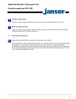 Предварительный просмотр 14 страницы Janser KFU 830 Operation Manual