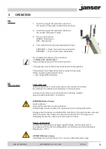 Предварительный просмотр 19 страницы Janser MASTER MOBIL II User Instructions