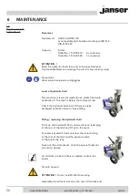 Предварительный просмотр 24 страницы Janser MASTER MOBIL II User Instructions