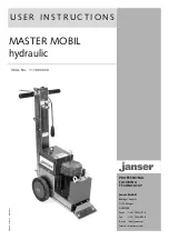 Предварительный просмотр 1 страницы Janser Master Mobile hydrauli User Instructions