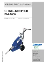 Janser PM-1600 Operating Manual предпросмотр