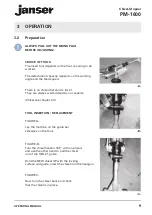 Предварительный просмотр 9 страницы Janser PM-1600 Operating Manual