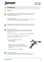 Предварительный просмотр 11 страницы Janser PM-1600 Operating Manual