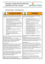 Предварительный просмотр 2 страницы Janssen Fritsen 1383200 Assembly And User'S Manual